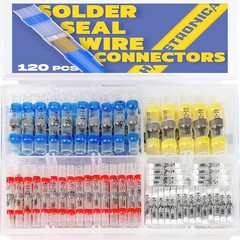 haisstronica 120PCS Solder Seal Wire Connectors, Marine White,Red,Blue,Yellow