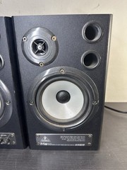 Behringer MS40 Powered Studio Monitors, Working, Tear In Speaker Sold AS IS
