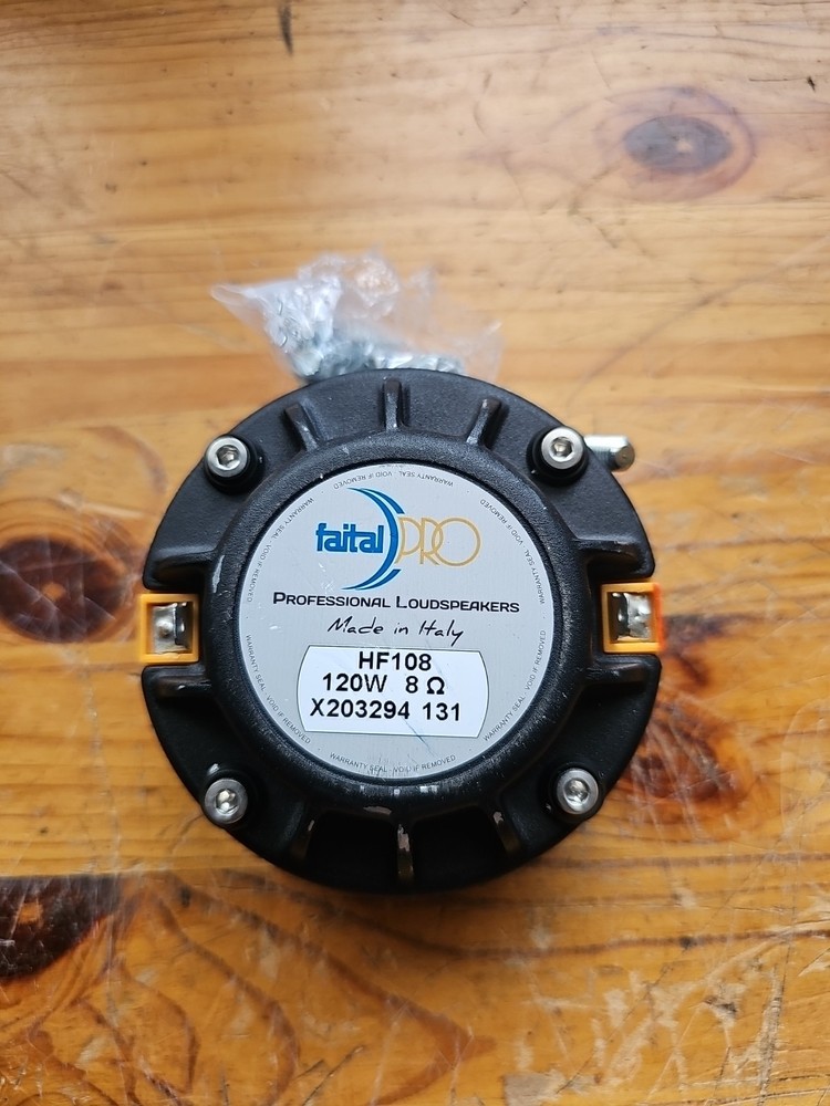 FaitalPRO HF108 1″ Neodymium Compression Horn Driver 8 Ohm 2/3-Bolt