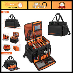 DJ Cable File Bag with Adjustable Dividers, 15.6″ Laptop Sleeve, Travel Organize