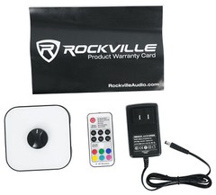 2) Rockville PARTY STAND LED DJ Tripod Speaker Stands+RGB Remote+Sound Activated