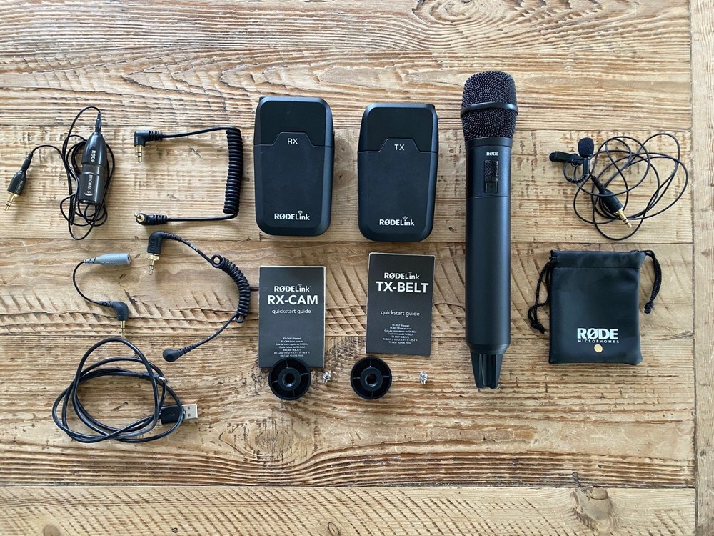 RØDELink M/N: TX and RX Wireless Audio System + TX-M2 Mic + Lav / Misc. Cables