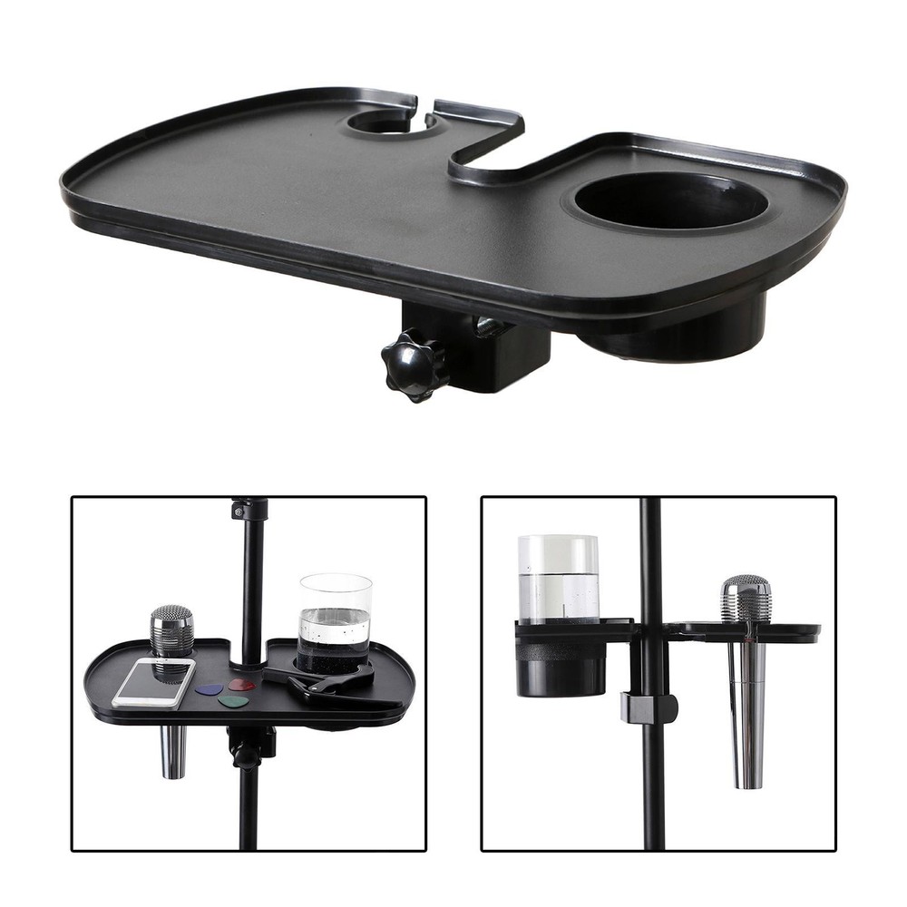 Stand Tray Bracket Sound Card Tray Adjustable Clamp Holder Cup Holder Universal