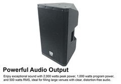 Rockville DX12 12″ Class D 2000w PRO Powered Active DJ PA Speaker 500w RMS! Loud