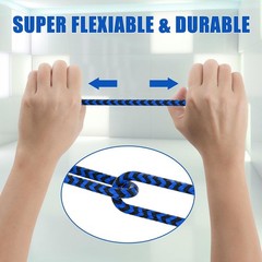 10ft 1/4″ TRS Extension Cable – Nylon Braided Audiophile Adapter – Blue/Black