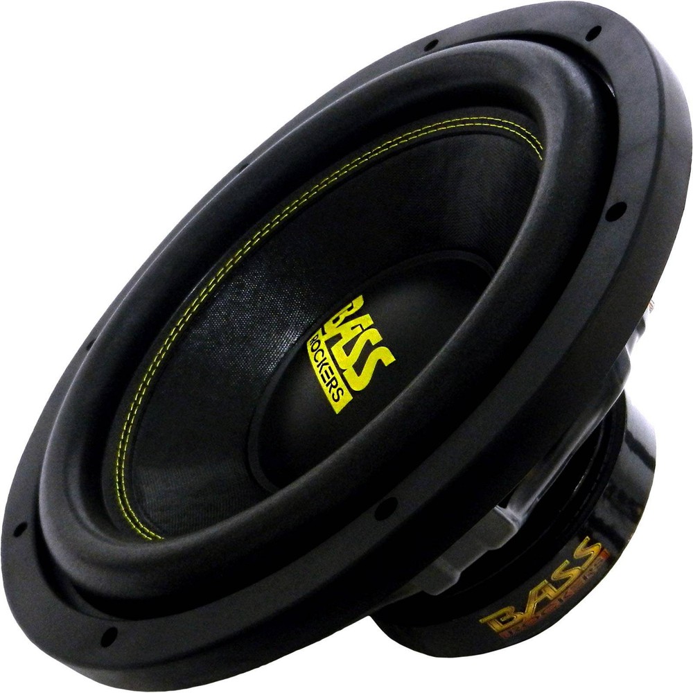 Bass Rockers 12″ 2000W Dual 4-Ohm Car Sub-Woofer Spring Loaded Terminals BR124LP