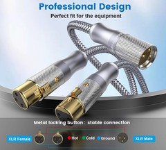 XLR Splitter Cable 10ft/3M,Professional XLR Y Splitter 1 Male to 2 Female 3 P…