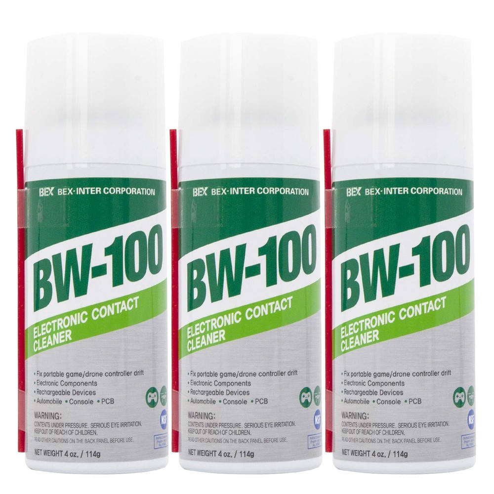 Electronic Contact Cleaner BW-100 Non-Flammable Aerosol Spray 4oz/114g Pack of 3