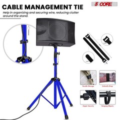 5 Core Pair Speaker Stands Height Adjustable 54″ PA DJ Tripod Studio Monitor