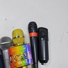 Lot of 10 Mixed Microphones – Untested, Various Models and Colors, Signs of Wear