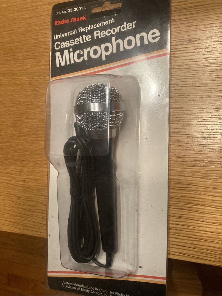 Vtg REALISTIC 33-2001 A Universal Replacement Cassette Recorder Microphone NIB