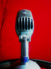 Vintage 1956 Shure 55S dynamic cardioid microphone w S-36 stand Elvis prop