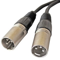 4 XLR 3pin 1 FEMALE jack to 2 MALE dual plug Y SPLITTER mic cable adaptor 6 inch