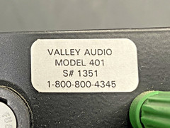 Valley Audio 401 Microphone Processor Rack Mount Channel Strip No Power