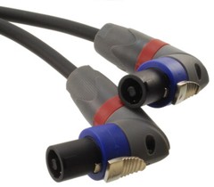 Right-Angle SpeakOn 2-Conductor 14AWG NL4FX Pro Audio Speaker Cable