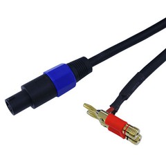50ft foot SPEAKON compatible to dual banana plug SPEAKER CABLE cord 12g GA gauge