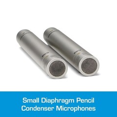 Samson Pencil Condenser Microphones, Silver (SAM C02PR)