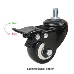 Sound Town 4 Pack 2″ Swivel Wheels Brake Replacement Caster Wheels STLC2-4PACK