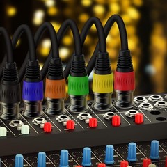 XLR Cables, XLR Microphone Cable 25 ft 6 Pack, Gold-Plated 3-pin XLR Speaker …