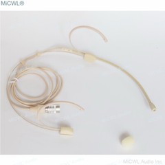 MiCWL Double ear Wearing Headset Microphone for Shure Sennheiser AKG MiPro ACT