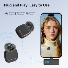 Mini Mic Pro Wireless Microphone for iPhone, iOS and Android Devices, Magneti…