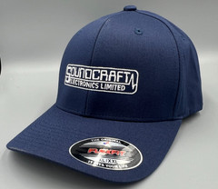 Soundcraft Electronics Logo Embroidered Flexfit Ball Cap Black Olive Navy Sm-XXL