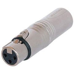 (2) Two Genuine NEUTRIK NA3F5M 3-Pin XLR Female to 5-Pin Male DMX Adapter