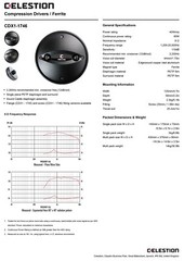 Pair B52 COMP-4-CLS Celestion CDX1-1746 Screw-On Horn HF Compression Driver