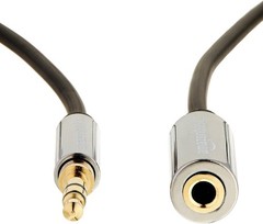 Amazon Basics 3.5mm Aux Jack Audio Extension Cable, Male to Female