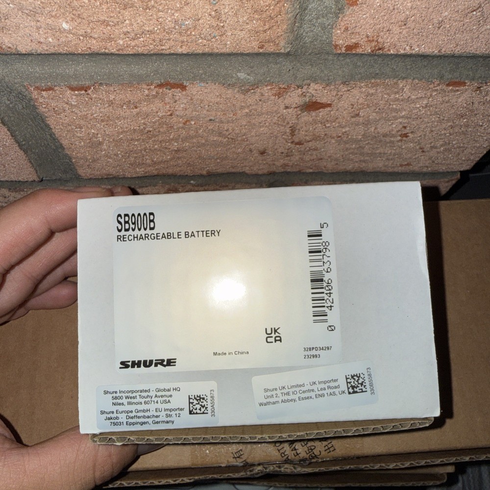 Shure SB900B Lithium-Ion Rechargeable Battery QLX-D ULX-D New in Box