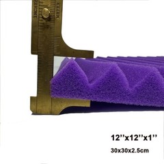 52 Pack Black/Purple Acoustic Wedge Studio Soundproof Foam Wall Tiles 12x12x1