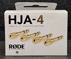 Rode HJA-4 3.5mm to 1/4 inch TRS Headphone Adapters (4 Adapters)