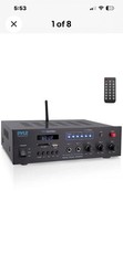 Pyle Wireless Bluetooth Stereo Microphone Receiver Amplifier System, 300 Watts