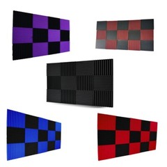 48/96 PACK 12″X 12″X1″ Acoustic Foam Panel Wedge Studio Soundproof Wall Adhesive