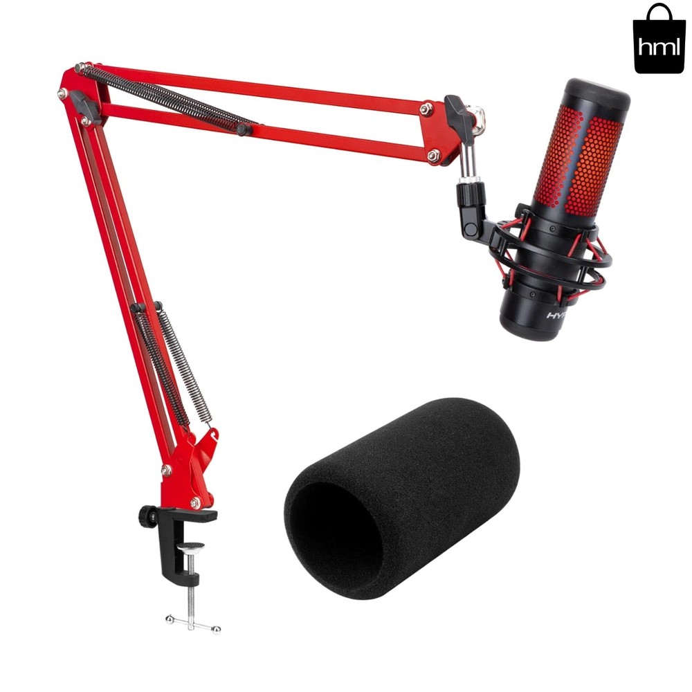 Hyper x QuadCast Boom Arm – Upgraded Red Boom Arm for HyperX QuadCast with Qu…