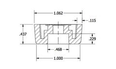 20 CLEAR ROUND RUBBER FEET BUMPERS – 1/2 H x 1 W -RADIO AMPS / US MADE
