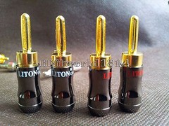 4x Gold Plated Speaker Wire Cable Banana HIFI AMP Plug Connector
