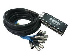 12 Channel 30′ Drum Sub Snake – Low Profile Stage Audio Snake by Elite Core