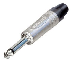 NEUTRIK NP2X 1/4″ Mono Cable Mount Instrument Jack w/ Nickel Shell