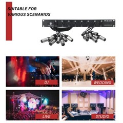 proreck Rack Mount TRS XLR Combo Splitter Snake Cable, 8 Channels
