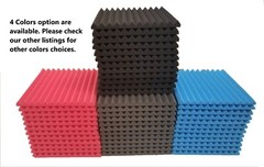 8 pcs 12″x12″x1″ Black Acoustic Foam Panel Tiles Wall Record Studio Sound Proof
