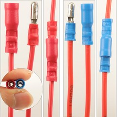 200pcs Bullet Connectors Male and Female, Wire Red, Blue, Yellow