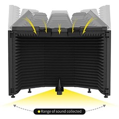 Recording Microphone Isolation Shield, High Density Absorbent Foam 5 MIS02