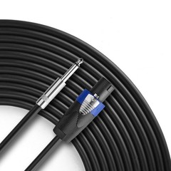 100FT Pro 12AWG Patch Speaker Cord Speakon To 1/4 Inch Cable Heavy Duty Single