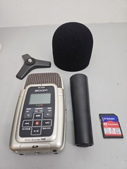 Zoom Handy H2 surround sound audio recorder Bundle with SD card and grip, Stand
