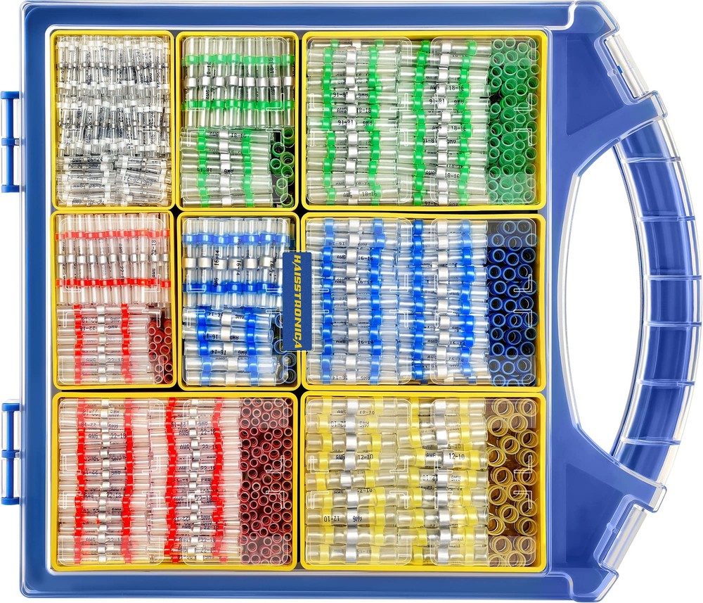 1000PCS Wire Connectors Solder Seal AWG26-10 Heat Shrink Marine Grade Multicolor