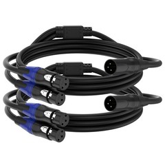 XLR Splitter Y Cable 2 Female To 1 Male Microphone Breakout 11.8 Inch 2 PCS