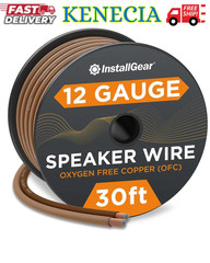 12 Gauge Speaker Wire (30Ft) – Brown 12 AWG Speaker Wire Speaker Cable 99.9% –