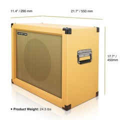 Sound Town 1 x 12″ Empty Guitar Speaker Plywood Cabinet (GUC112OR-EC)