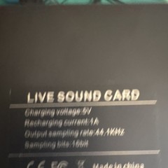 Live USB-C Audio Interface 2 Mic Inputs 44.1kHz 16bit Echo Bass Treble Control